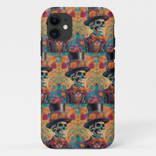 Dapper Skelet Elegance: Dag van de Doden Case-Mate iPhone Case