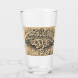 Dapper Skeleton (Calavera Catrina) (Elegant Skull) Glas