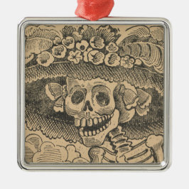 Dapper Skeleton (Calavera Catrina) (Elegant Skull) Metalen Ornament