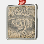 Dapper Skeleton (Calavera Catrina) (Elegant Skull) Metalen Ornament (Links)