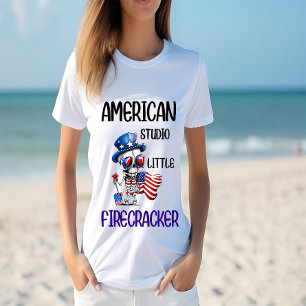 Dapper Skeleton groet Amerika T-shirt