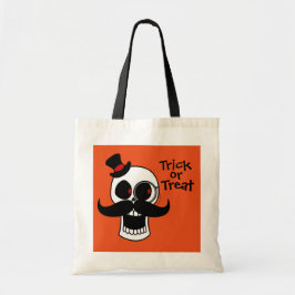 Dapper Skull Trick-or-Treat Bag Tote Bag