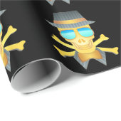 Dapper Skull Wrapping Paper Cadeaupapier (Rol Hoek)