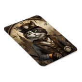 Dapper Steampunk Calico Cat Magneet (Rechterzijde)