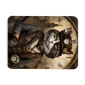 Dapper Steampunk Calico Cat Magneet (Horizontaal)