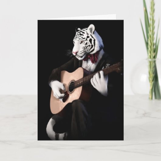 Dapper Tiger – Sophisticated Greeting Card Kaart (Voorkant)
