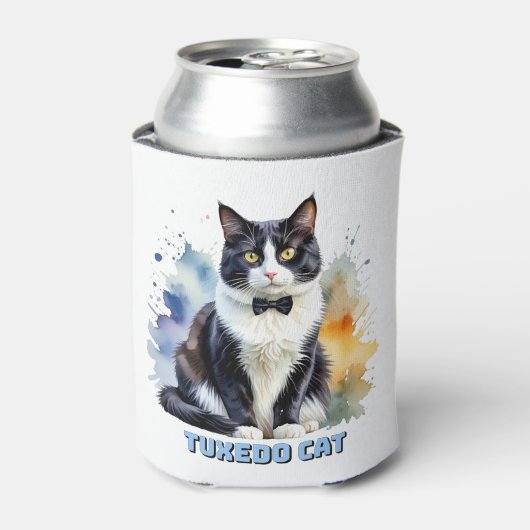 Dapper Tuxedo Cat Blikjeskoeler (Blikje Voorkant)