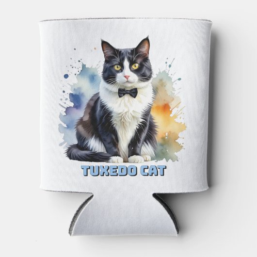 Dapper Tuxedo Cat Blikjeskoeler (Voorkant)