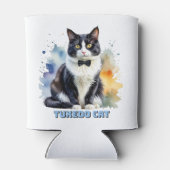 Dapper Tuxedo Cat Blikjeskoeler (Achterkant)