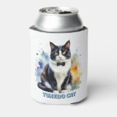 Dapper Tuxedo Cat Blikjeskoeler (Blikje Achterkant)