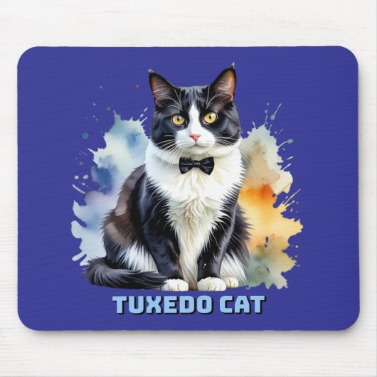 Dapper Tuxedo Cat Muismat (Voorkant)