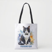 Dapper Tuxedo Cat Tote Bag (Voorkant)