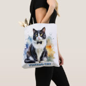 Dapper Tuxedo Cat Tote Bag (Dichtbij)
