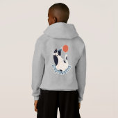 Dapper Tuxedo Cat with Balloon Kids Hoodie (Achterkant volledig)
