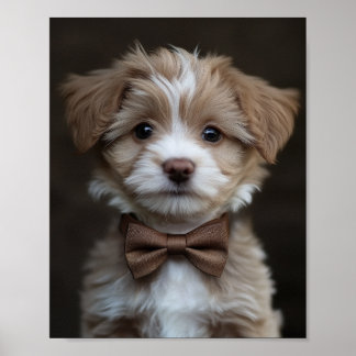 Dapper uitziende pup poster