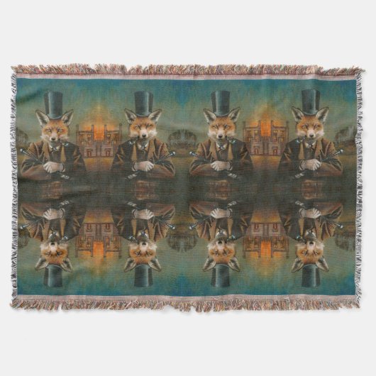 Dapper Victoriaans Fox Gooi Deken (Voorkant)
