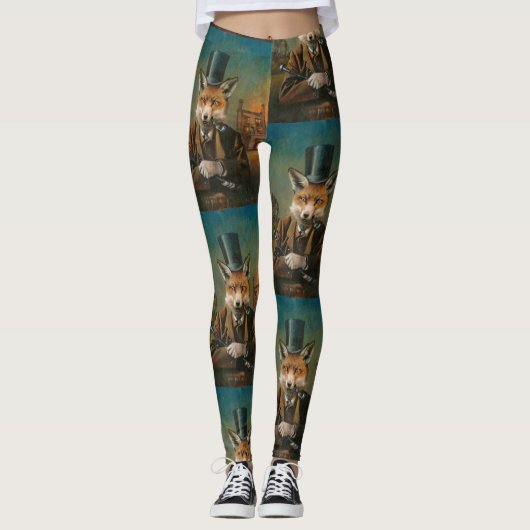 Dapper Victoriaans Fox-Leggings Leggings (Voorkant)