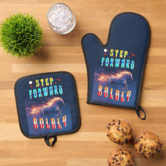 Dapper Vooruitstappen Ovenwant & Pannenlap Set
