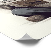 Dapper Whiskers: Geschikte kat die de krant leest Poster (Hoek)