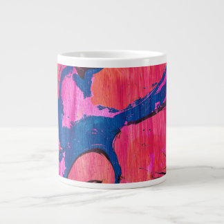 Dappere 1 Rood Blauw Ebru Stijl Abstracte Drinkbek Grote Koffiekop