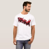 Dappere ABSTRACTE BLOEM Kunst Design T-shirt (Voorkant volledig)