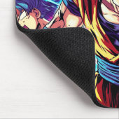 Dappere Anime Heldenjongen op Computer Laptop Muismat (Hoek)