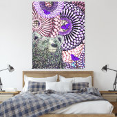 Dappere Beer Canvas Afdruk (Insitu (Slaapkamer))