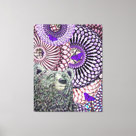 Dappere Beer Canvas Afdruk