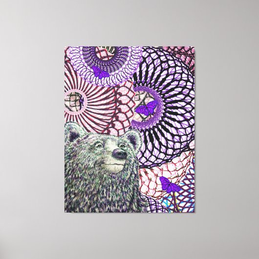 Dappere Beer Canvas Afdruk (Voorkant)