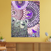 Dappere Beer Canvas Afdruk (Insitu (Woonkamer))