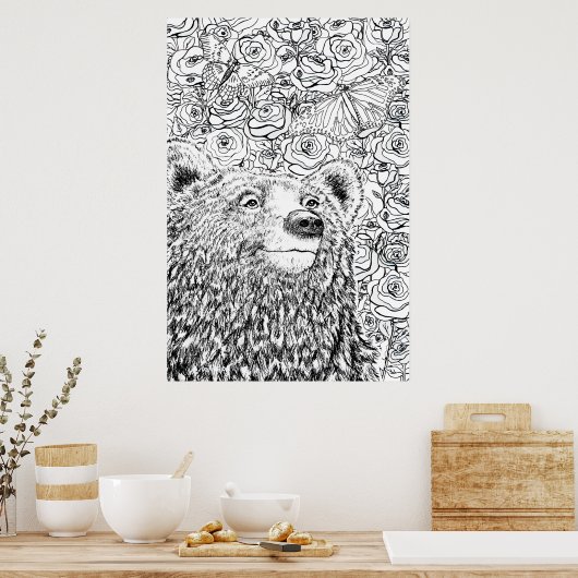 Dappere Beer Poster (Keuken)