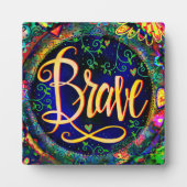 Dappere bloemen die  inspiratie aanmoedigen fotoplaat (Voorkant)