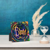 Dappere bloemen die  inspiratie aanmoedigen fotoplaat (Insitu)