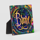 Dappere bloemen die  inspiratie aanmoedigen fotoplaat (Voorkant)