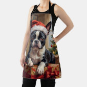 Dappere Boston Terrier Hond Kerstcadeau Schort (Insitu)