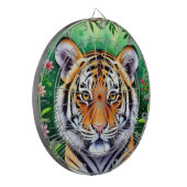 Dappere botanische tijgerwelp dartbord (Voorkant Links)