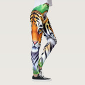 Dappere Botanische Tijgerwelp Leggings (Rechts)