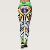 Dappere Botanische Tijgerwelp Leggings (Achterkant)