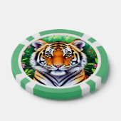 Dappere botanische Tijgerwelp Poker Chips (Enkel)