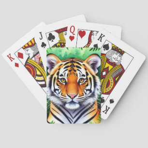 Dappere botanische tijgerwelp  pokerkaarten