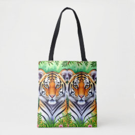 Dappere Botanische Tijgerwelp Tote Bag