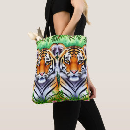 Dappere Botanische Tijgerwelp Tote Bag