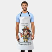 Dappere brandweerman in heldere versnelling schort (Gedragen)