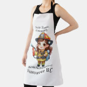 Dappere brandweerman in heldere versnelling schort (Insitu)