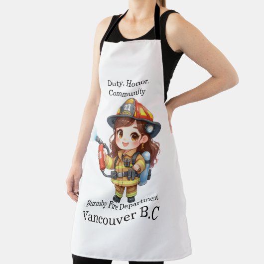 Dappere brandweerman in heldere versnelling schort (Insitu)