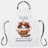 Dappere brandweerwagen klaar om te redden! schort (Voorkant)