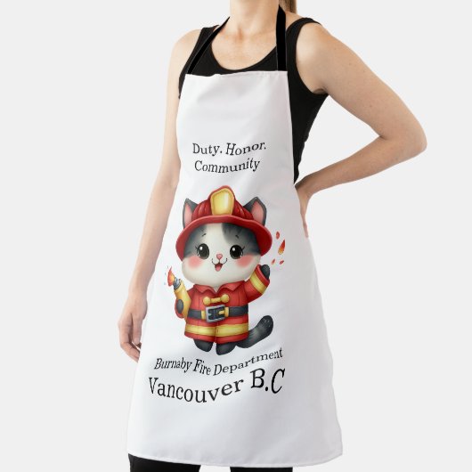 Dappere brandweerwagen klaar om te redden! schort (Insitu)