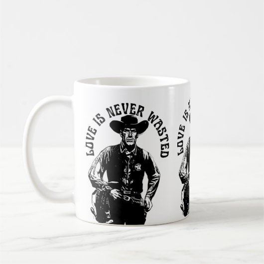 Dappere Cowboy Liefdesverklaring Koffiemok (Links)