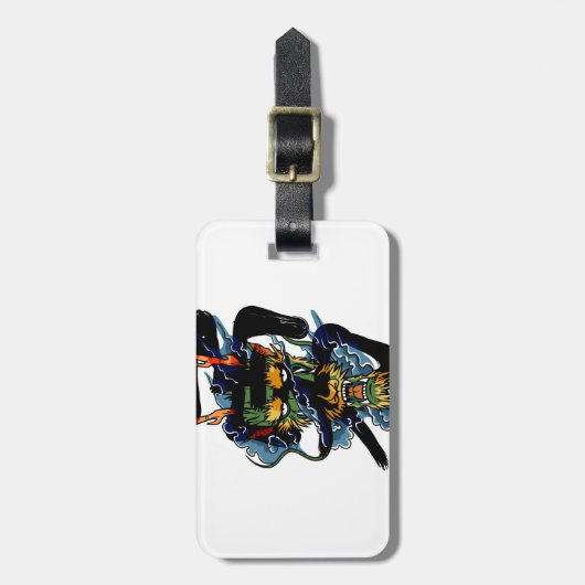 dappere draak bagagelabel (Voorkant verticaal)