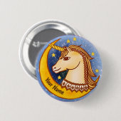 Dappere Eenhoorn pin Ronde Button 5,7 Cm (Voorkant /achterkant)